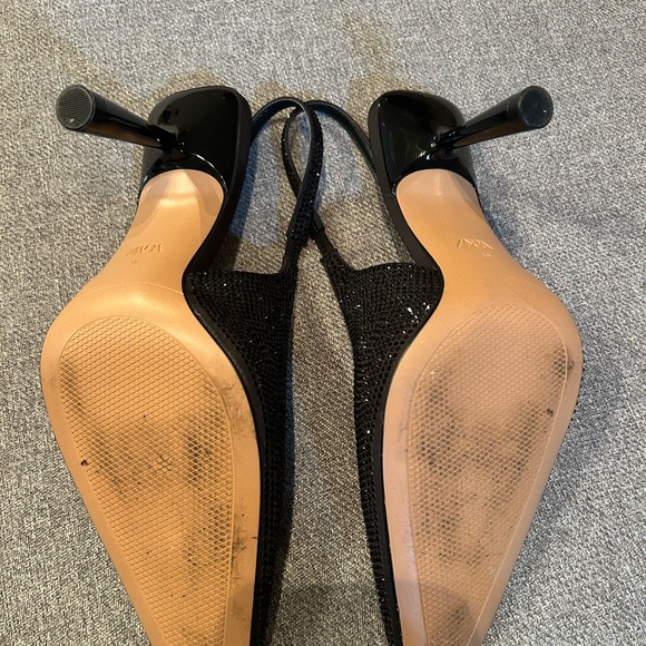 Zara crystal sling back heels size 39 - Picture 2 of 5